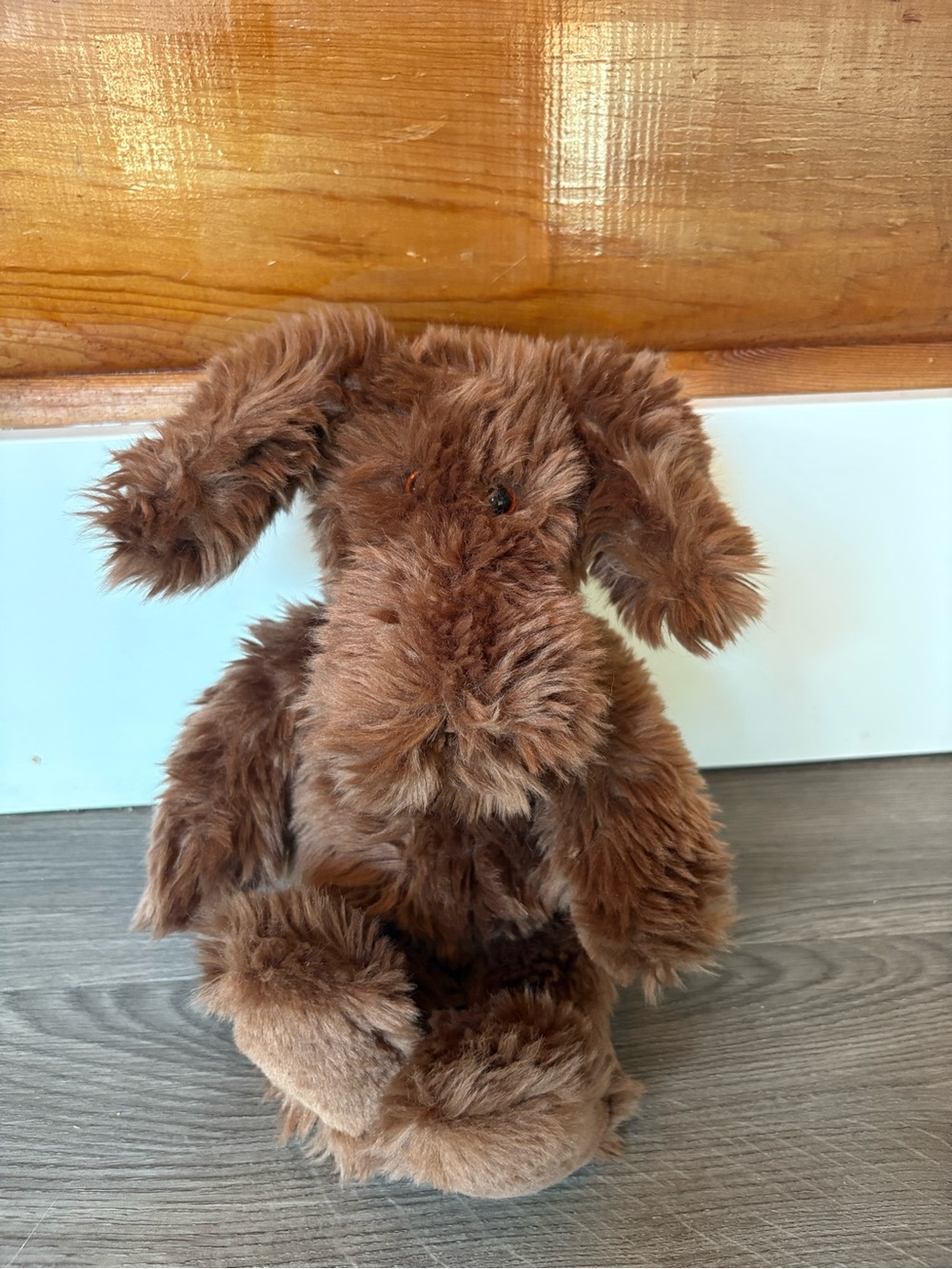 1991 GUND Barkus Brown Shaggy Puppy Dog Plush HTF 10” Vintage